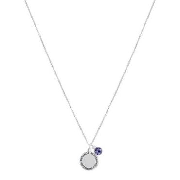Karma December Birthstone Necklace - Silver