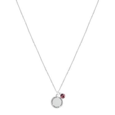 Karma February Birthstone Necklace - Silver
