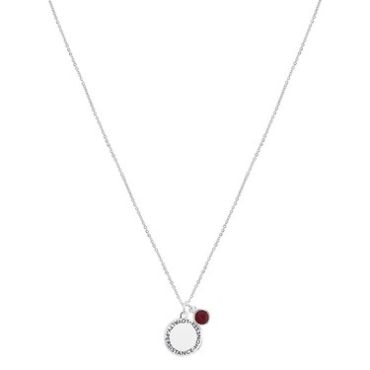 Karma January Birthstone Necklace - Silver