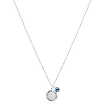 Karma September Birthstone Necklace - Silver