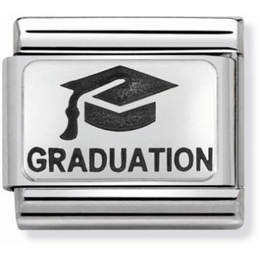 Nomination Silver Graduation Hat Charm