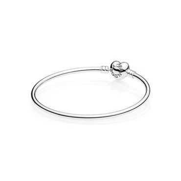 Pandora Moments Heart Clasp Silver Bangle - 15cm