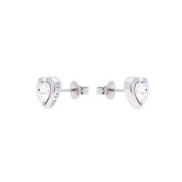 Ted Baker Silver Crystal Heart Earrings