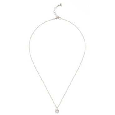 Ted Baker Silver Crystal Heart Necklace - Adjustable