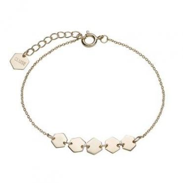 CLUSE Gold Hexagons Chain Bracelet