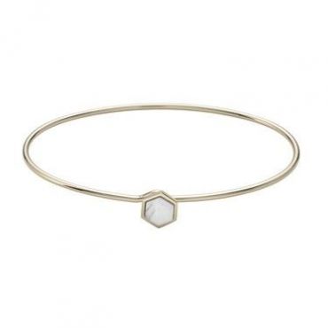 CLUSE Idylle Gold Marble Hexagon Bangle Bracelet