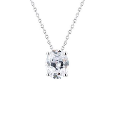 Argento Solitaire Square Necklace - 45cm
