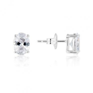 Argento Solitaire Stud Earrings - 925 Silver