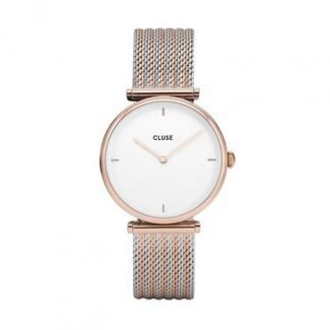 CLUSE Triomphe Rose gold Mix Mesh Watch