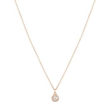 August Woods Rose Gold Crystal Halo Necklace