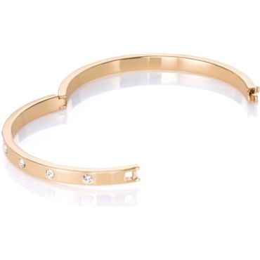 Kate Spade New York Set In Stone Metal Hinged Gold Bangle - One Size