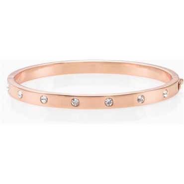 Kate Spade New York Set In Stone Metal Hinged Rose Gold Bangle - One Size