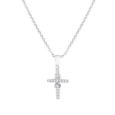 Argento Silver Crystal Cubic Zirconia Necklace - 43cm