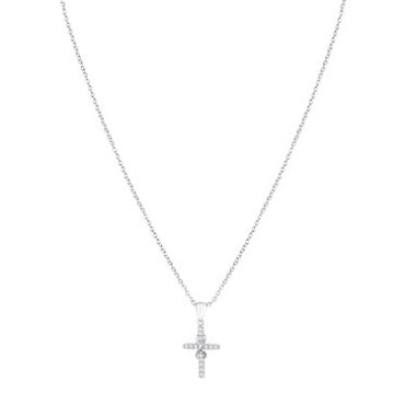 Argento Silver Crystal Cubic Zirconia Necklace - 43cm