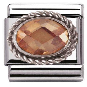 Nomination Champagne Cubic Zirconia Charm - Stainless Steel