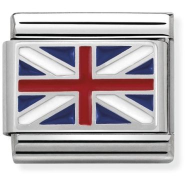 Nomination Silver Union Jack Flag - Stainless Steel