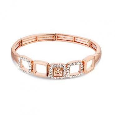 August Woods Rose Gold Champagne Crystal Bracelet - One Size