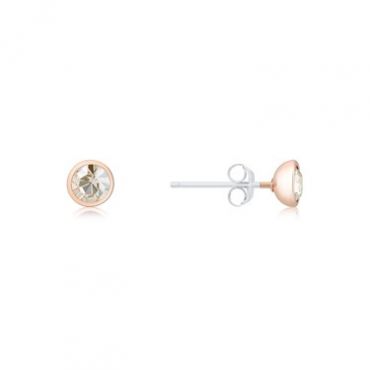 Karma Rose Gold April Stud Earrings