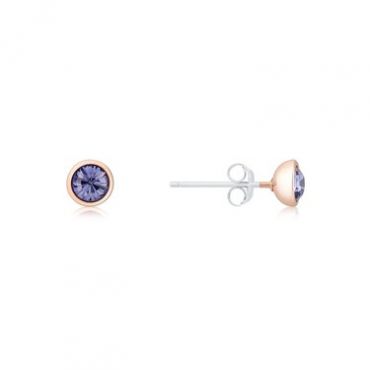 Karma Rose Gold December Stud Earrings