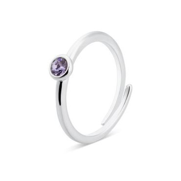 Karma Silver December Adjustable Ring