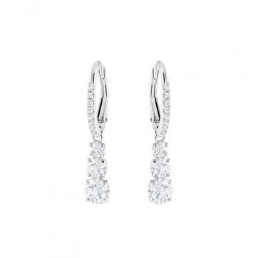 Swarovski Attract Trilogy White Drop Earrings