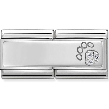 Nomination Silver shine Double Paw Print Charm