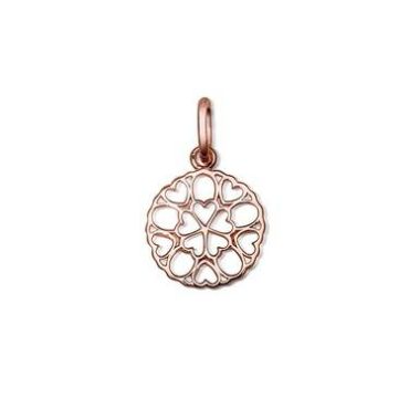 Argento Rose Gold Cluster Heart Pendant - Rose Gold