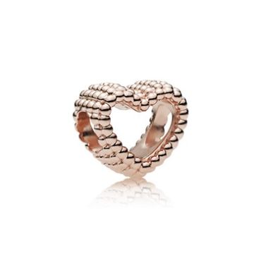 Pandora Rose Gold Beaded Heart Charm