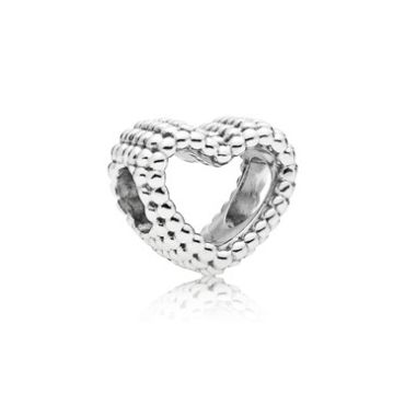 Pandora Silver Beaded Heart Charm