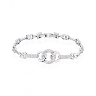 August Woods Silver Twisted Circle Bracelet
