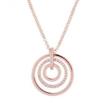 August Woods Rose Gold Ripple Effect Necklace