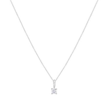 Argento Silver Square Crystal Necklace - 45cm