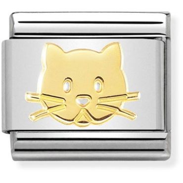 Nomination Gold Cat Charm