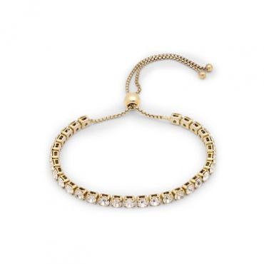 Pilgrim Gold Crystal Luna Pull Bracelet