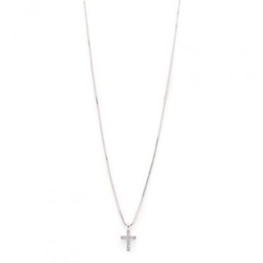 Pilgrim Silver Crystal Cross Necklace