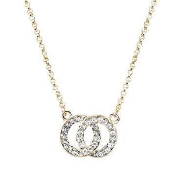 August Woods Gold Crystal Link Circle Necklace - Gold