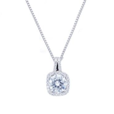 August Woods Silver Halo Drop Necklace - Silver
