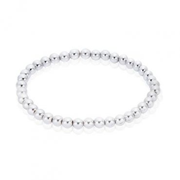 August Woods Silver Beaded Stretch Bracelet - Silver