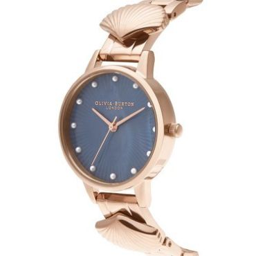Olivia Burton Mermaid Rose gold & Navy Watch