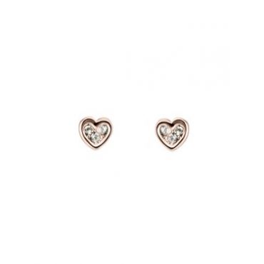Ted Baker Rose Gold Small Heart Earrings