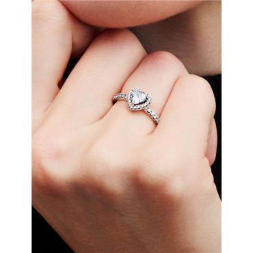 Pandora Elevated Heart Ring - Ring Size 52