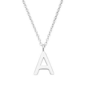 Argento Silver Letter Initial Necklace - Letter A