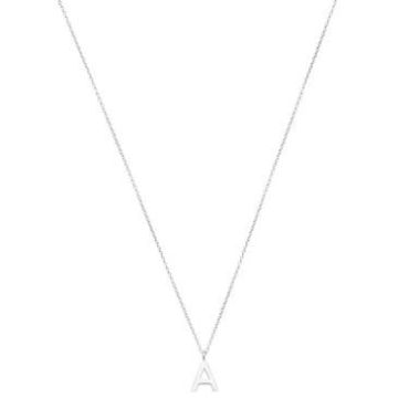 Argento Silver Letter Initial Necklace - Letter A