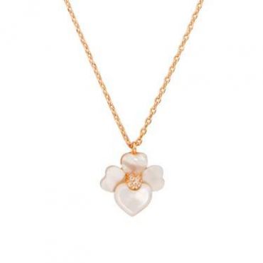 Kate Spade New York Rose Gold Cream Orchid Necklace