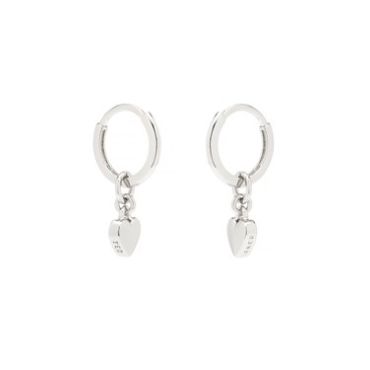 Ted Baker Silver Tiny Heart Huggie Earrings