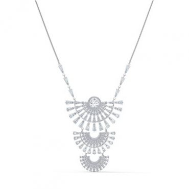 Swarovski Sparkling Dance Large Silver Necklace - Silver
