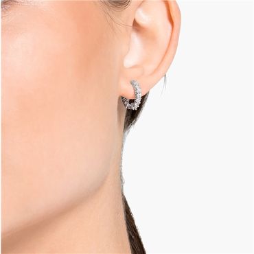 Swarovski Vittore Silver Mini Hoop Earrings