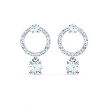 Swarovski Attract Silver Circle Earrings