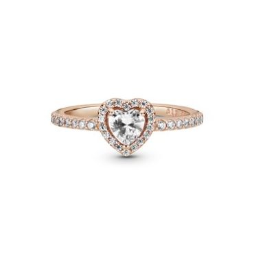 Pandora Rose Gold Sparkling Elevated Heart Ring - 54