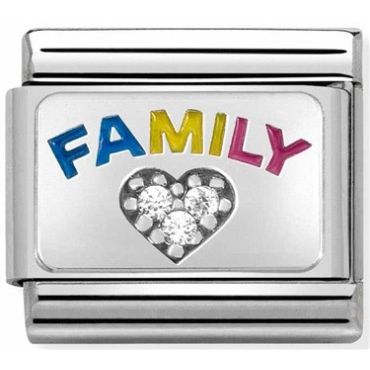 Nomination Silvershine Family Love Rainbow Charm